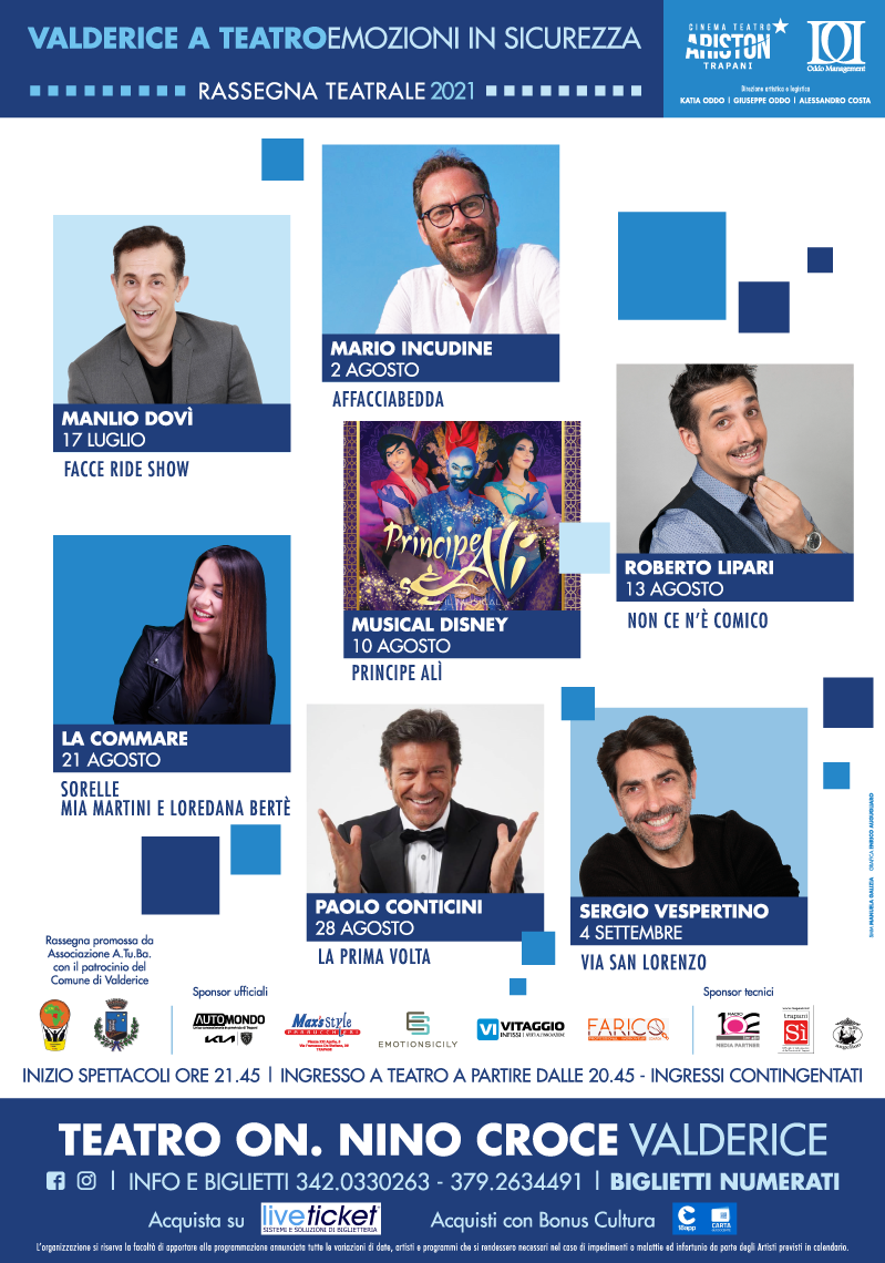 Facce ride Show, Manlio Dovì a Valderice sabato 17 luglio