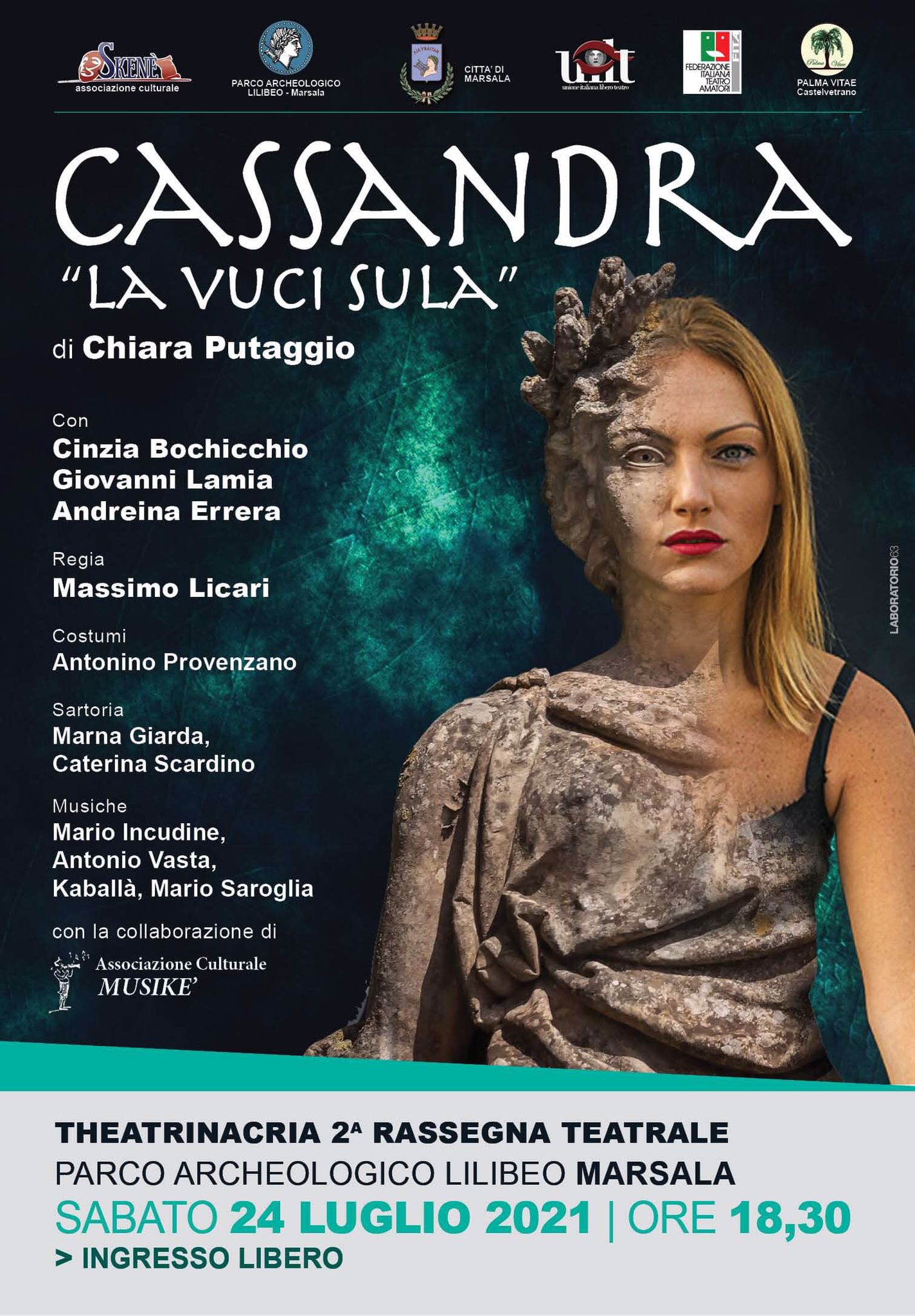 La rassegna “Theatrinacria” torna al Museo Lilibeo: sabato in scena “Cassandra, la vuci sula”