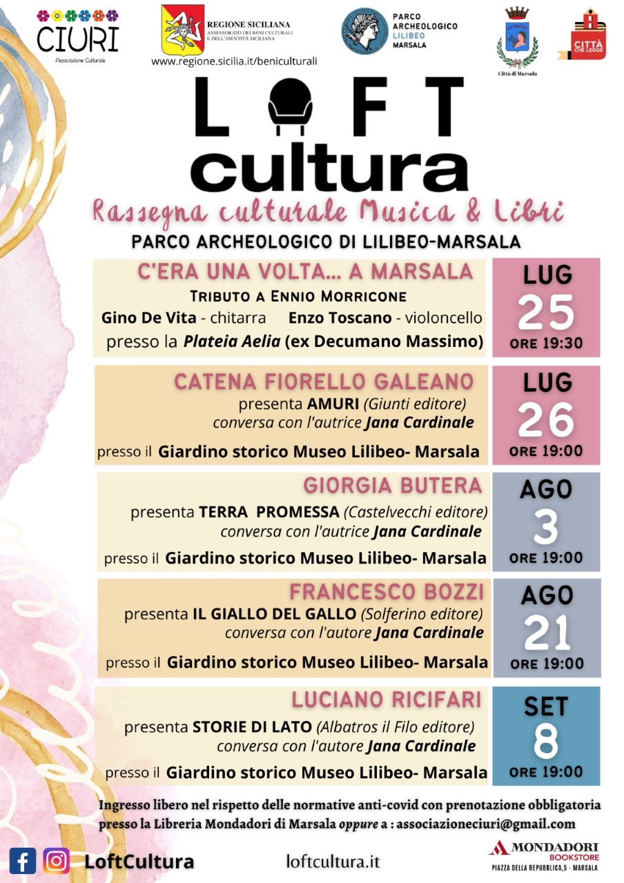Loft Cultura – Rassegna Culturale di Musica e Libri al Parco Archeologico dal 25 luglio all’8 settembre