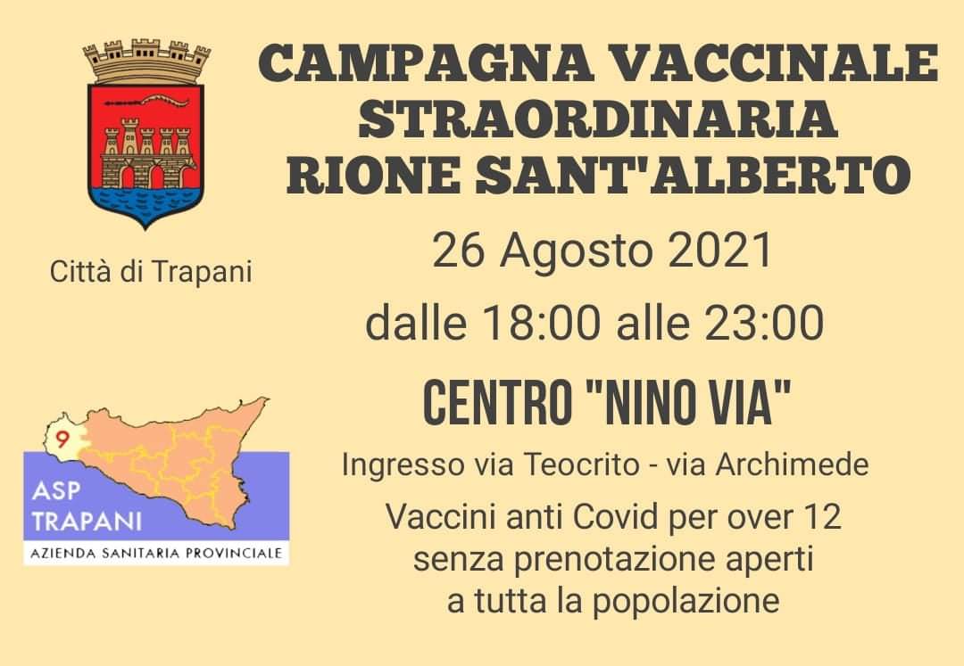Trapani: al Centro “Nino Via” giornata di vaccinazione anti Covid