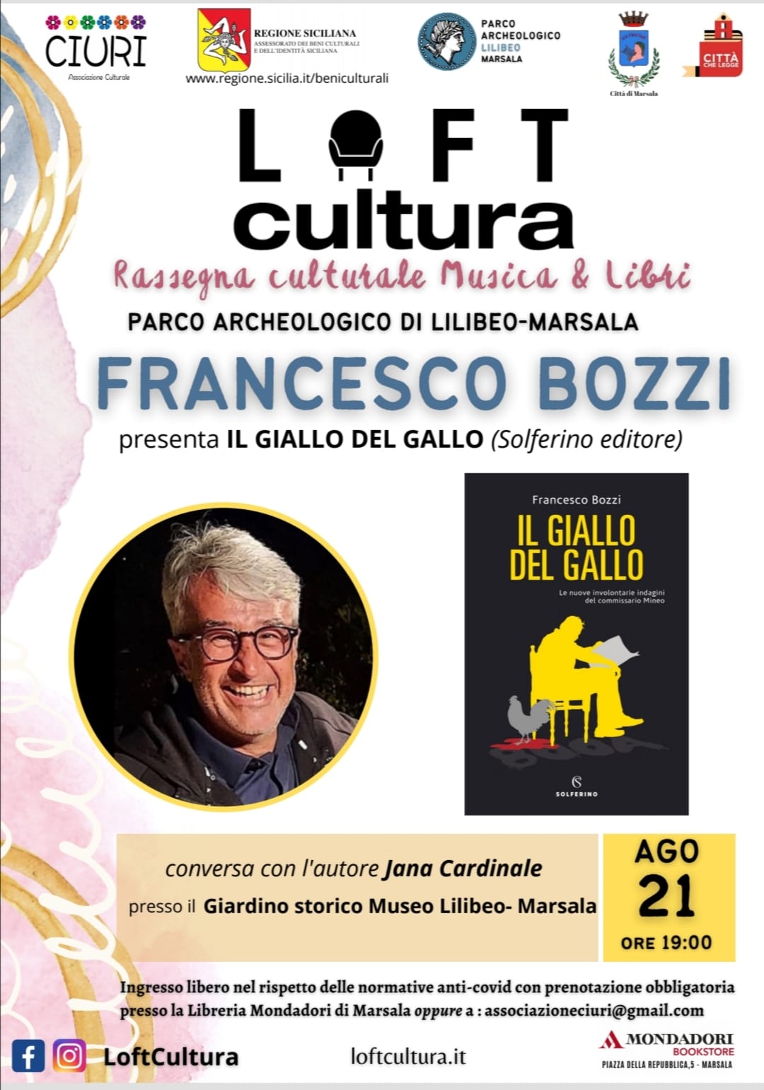 Francesco Bozzi presenta a Marsala “Il giallo del gallo – Le nuove involontarie indagini del commissario Mineo”