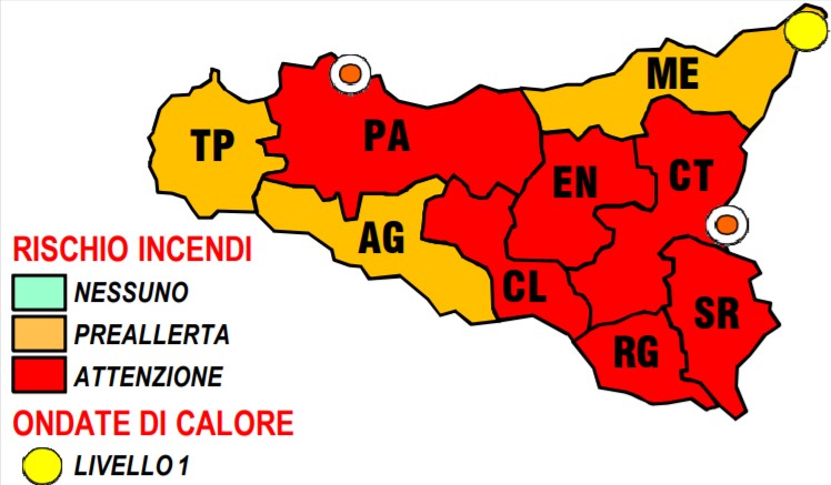 I giorni di Lucifero: da oggi ulteriore aumento delle temperature. Allerta rosse in sei regioni siciliane
