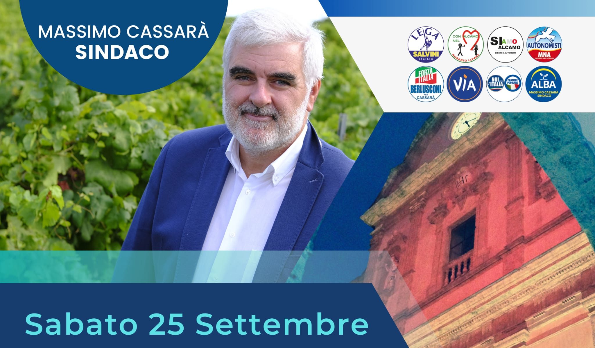 Alcamo: il candidato sindaco Massimo Cassarà presenta le liste di centrodestra a sostegno