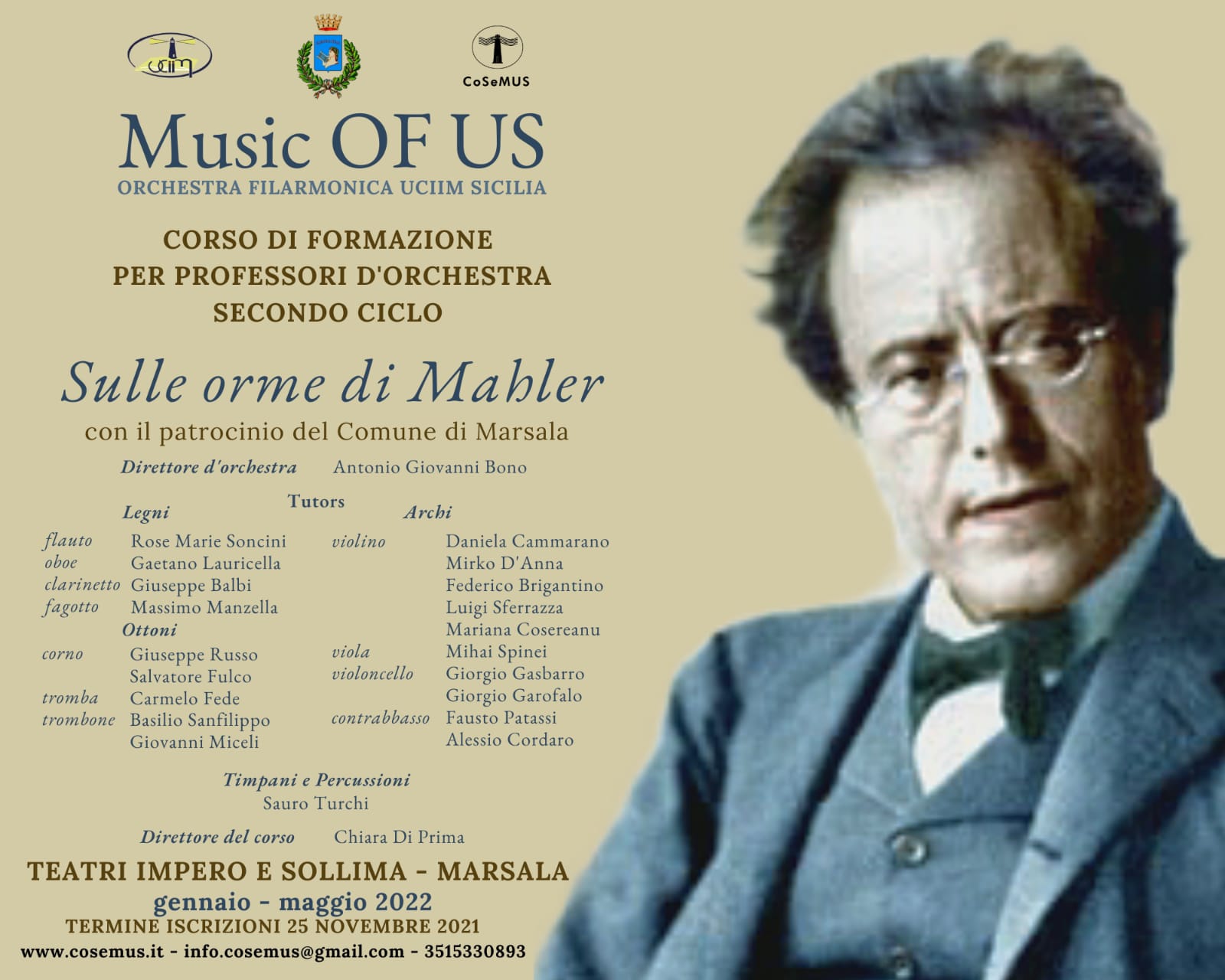 Marsala: un Corso di Formazione per professori d’orchestra patrocinato dal Comune