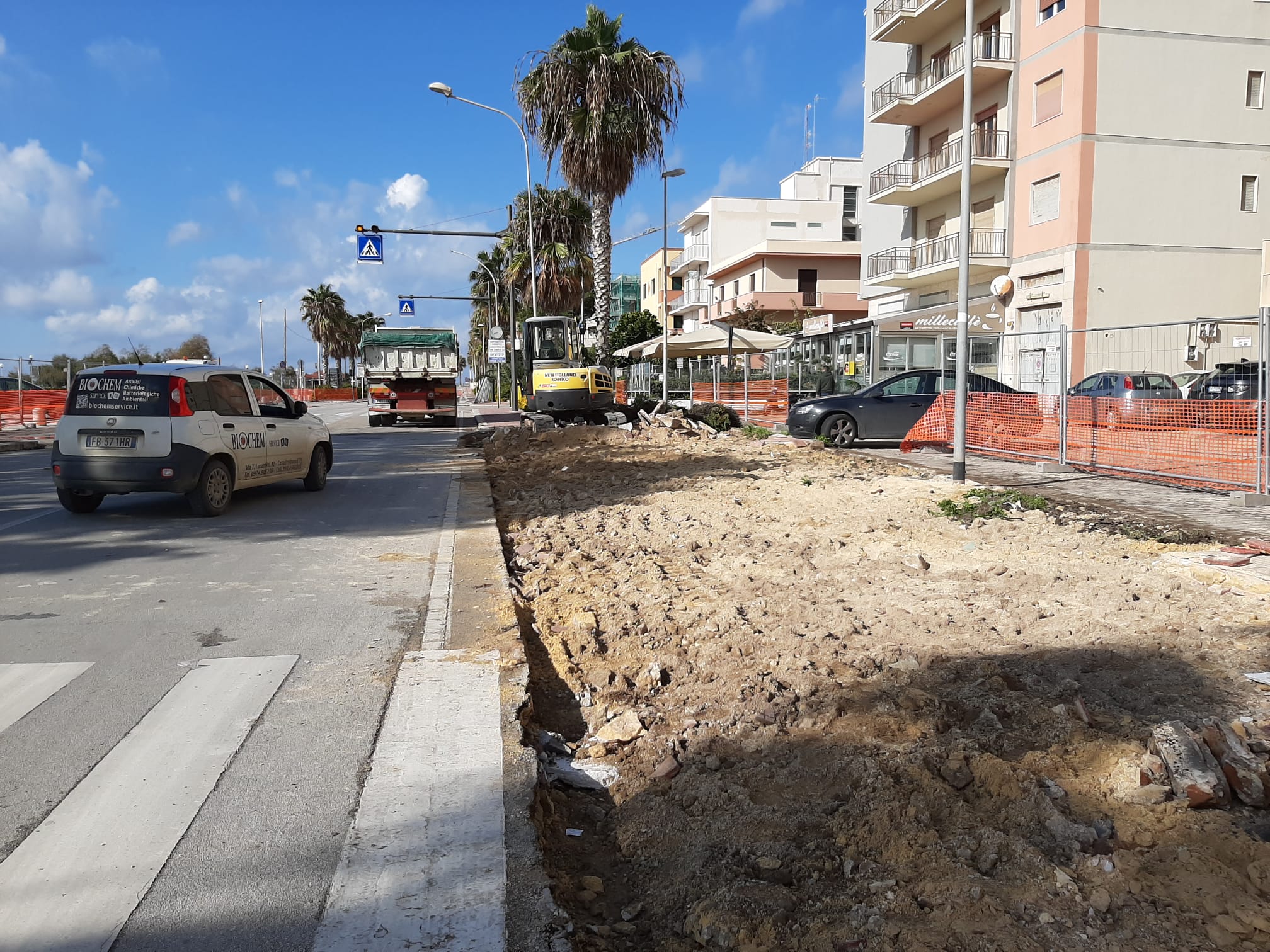 Marsala: iniziati i lavori al Lungomare fino all’incrocio con via Scipione l’Africano