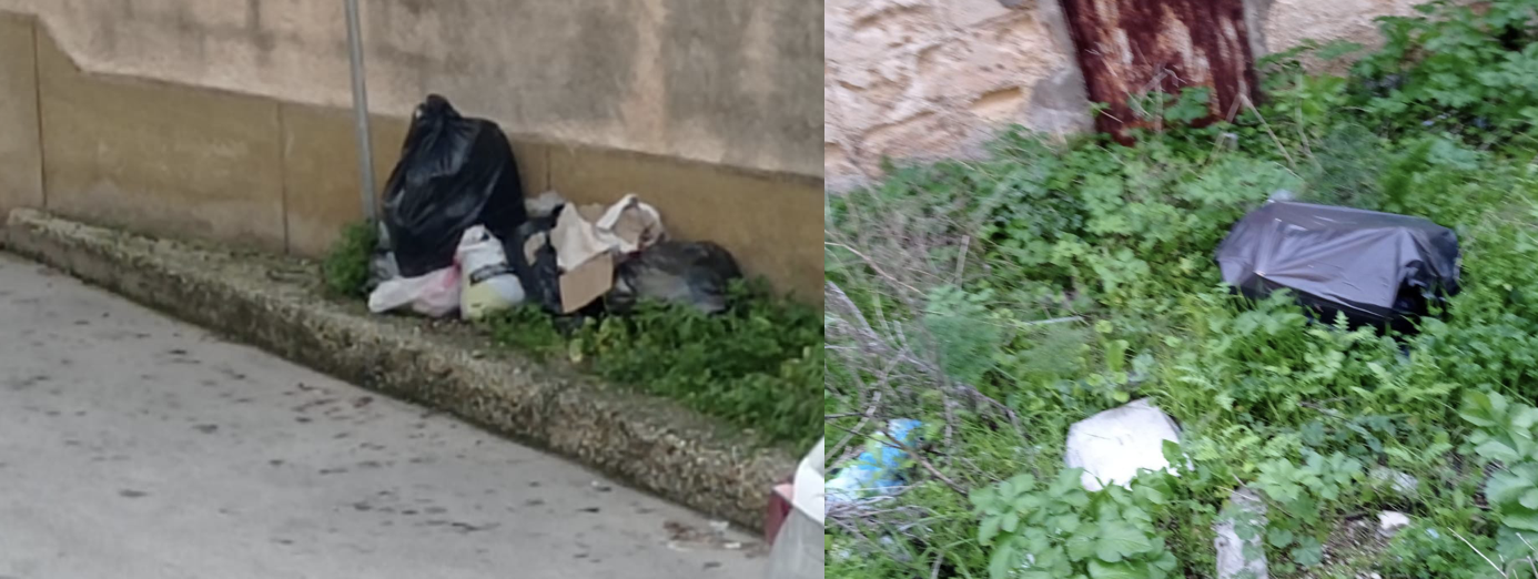 Marsala: rifiuti abbandonati in via Tunisi, la segnalazione dei cittadini