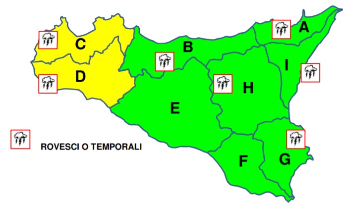 Tempo instabile in Sicilia, ancora allerta gialla nel trapanese