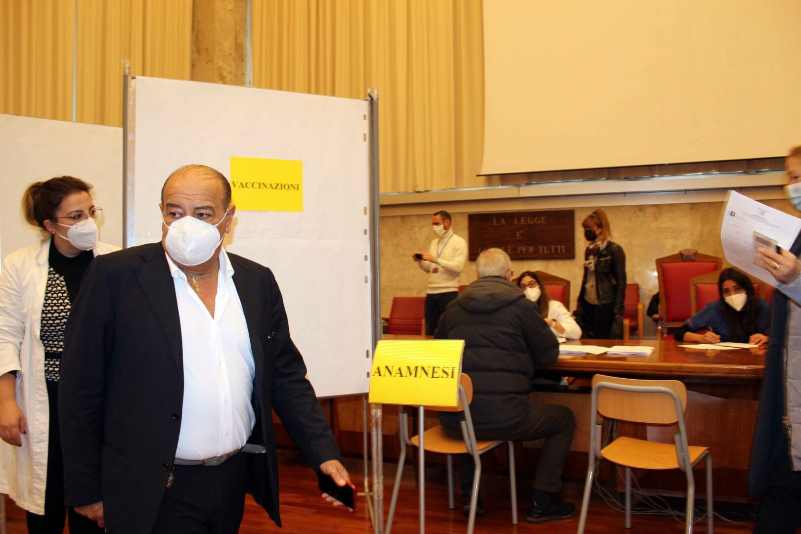 Vaccino, al via terze dosi al Palazzo di Giustizia di Palermo