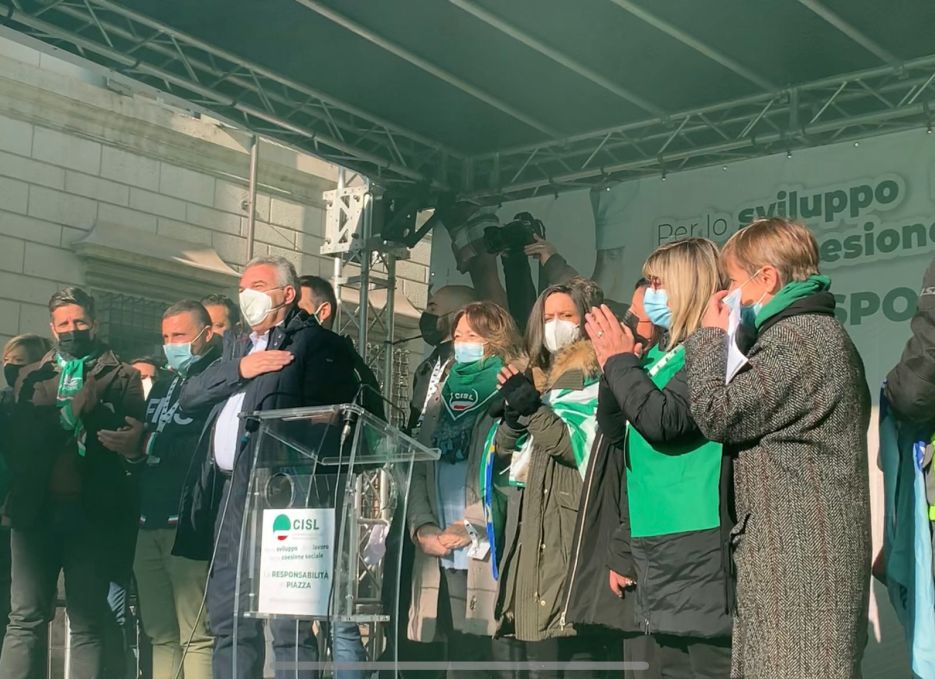 Cisl in piazza, Sbarra “Rottura profonda con Cgil e Uil, fare chiarezza”