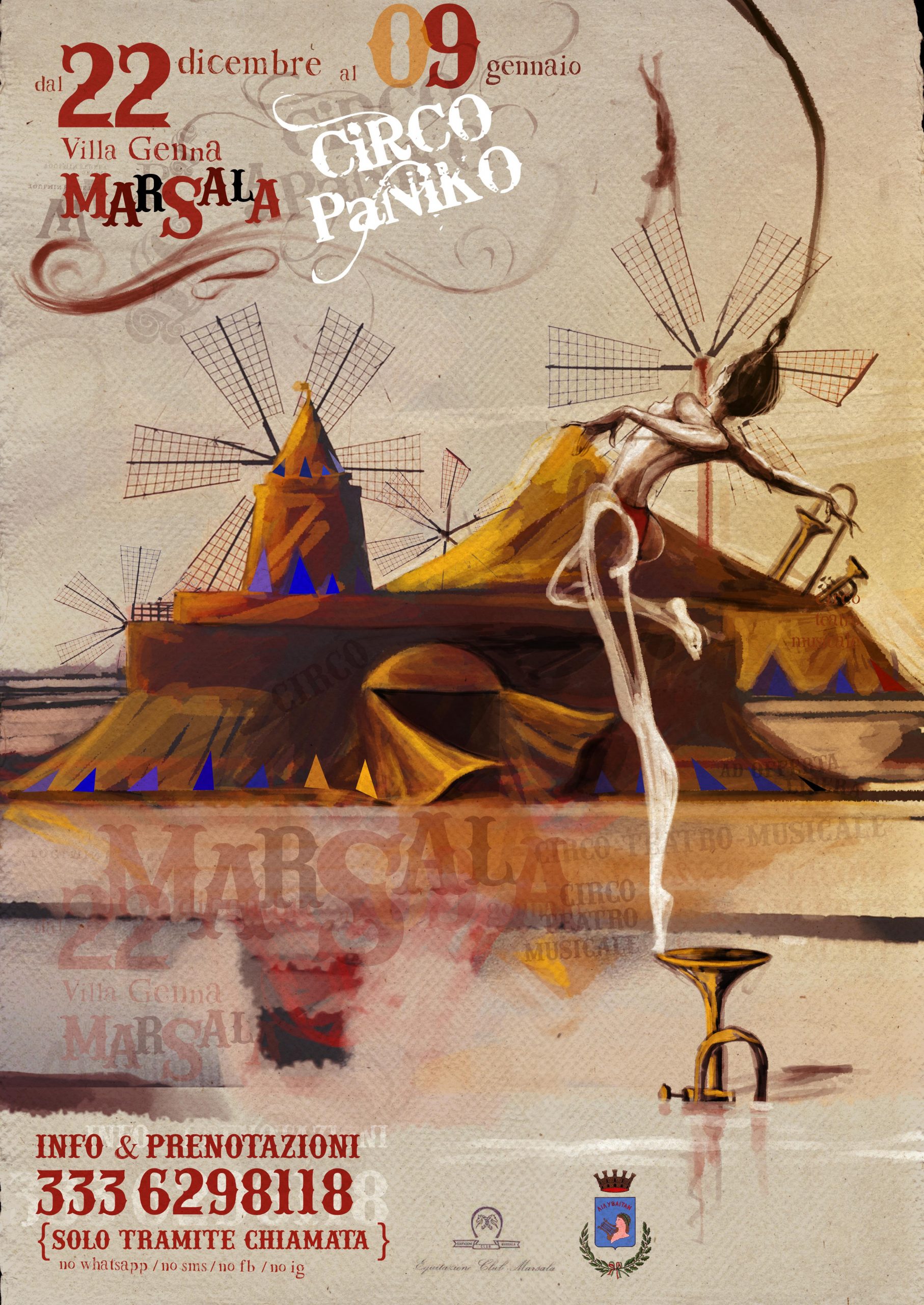 Natale a Marsala: libri e spettacoli, a Villa Genna torna il Circo Paniko