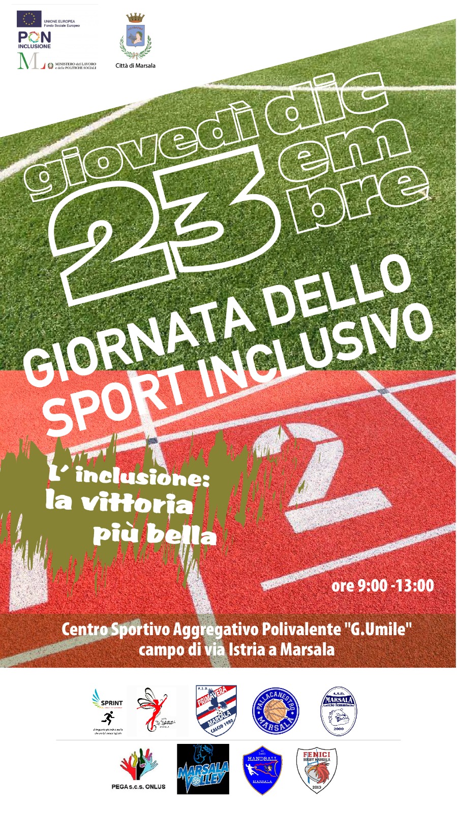 Marsala promuove la Giornata dello Sport Inclusivo al campo di via Istria