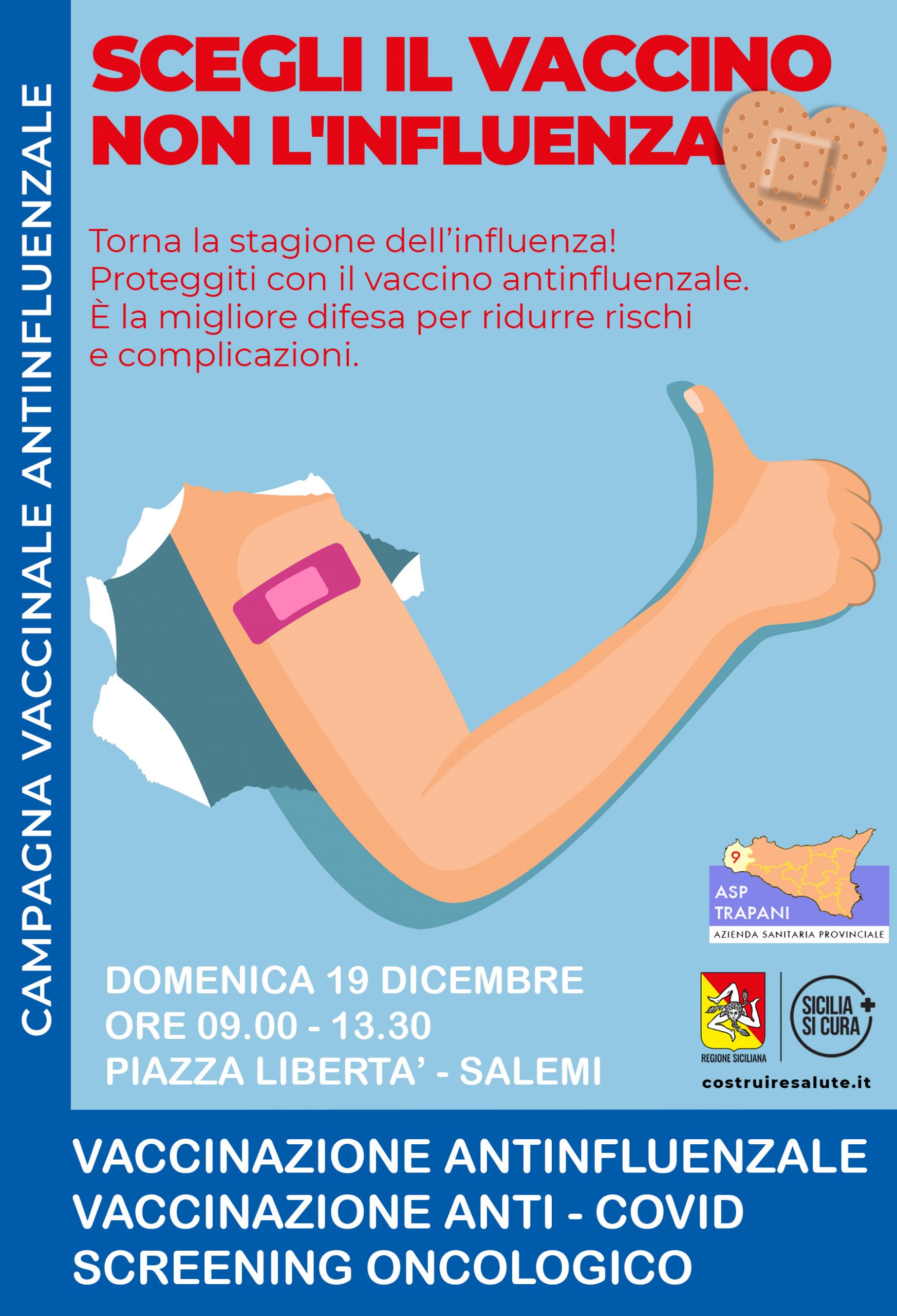 Salemi: domenica l’iniziativa “Prevenzione in piazza”, Comune e Asp insieme