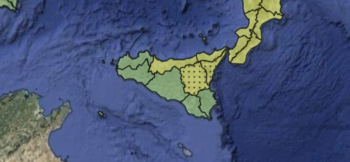 Meteo Sicilia: nel versante tirrenico e orientale allerta gialla