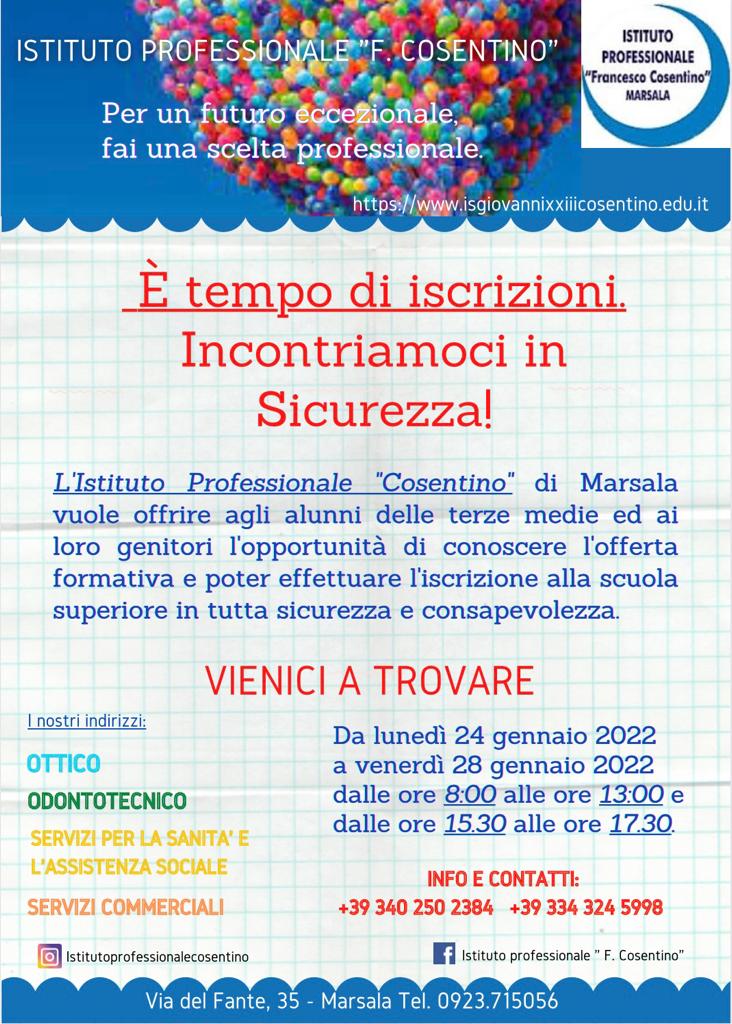Al via l’offerta formativa dell’istituto Cosentino di Marsala