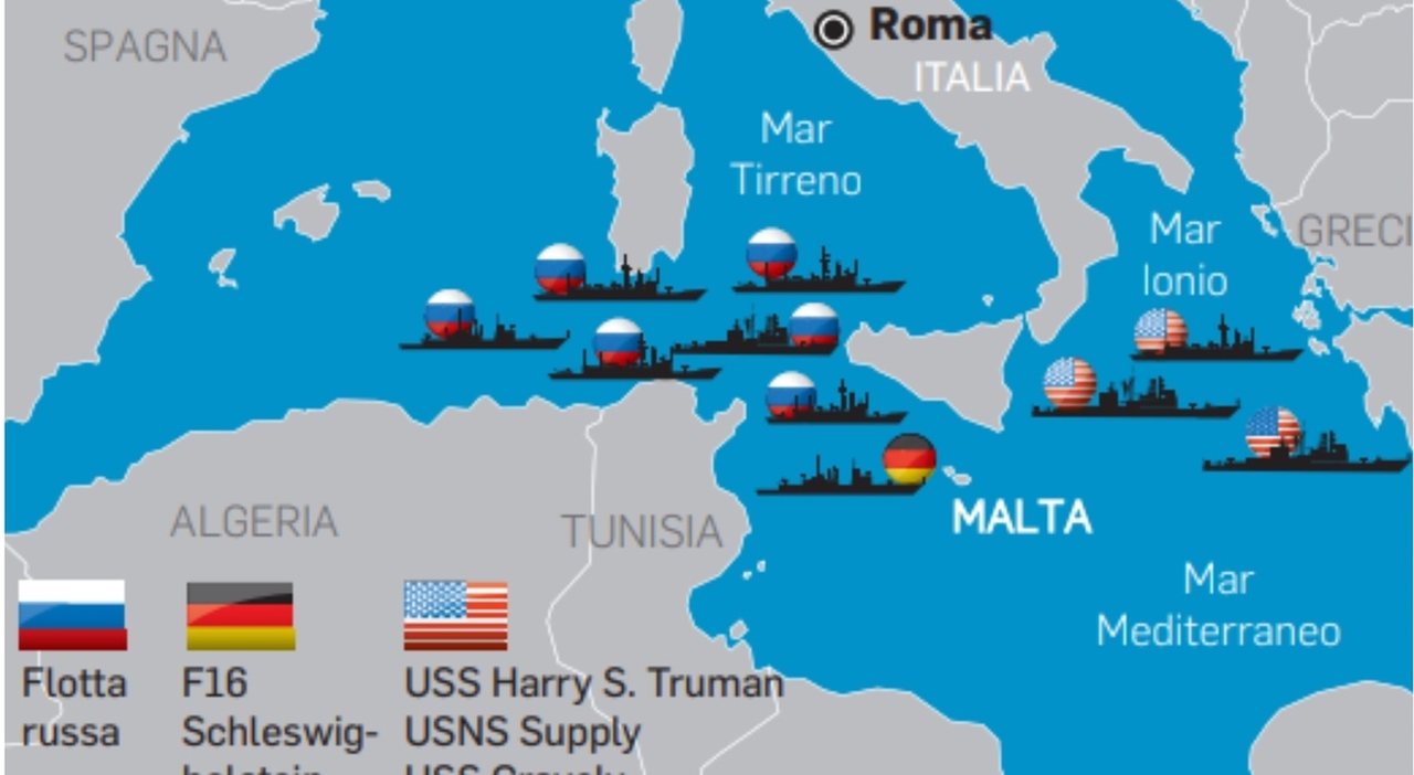 Crisi Ucraina, le flotte russe circondano la Sicilia. Basi Nato pronte