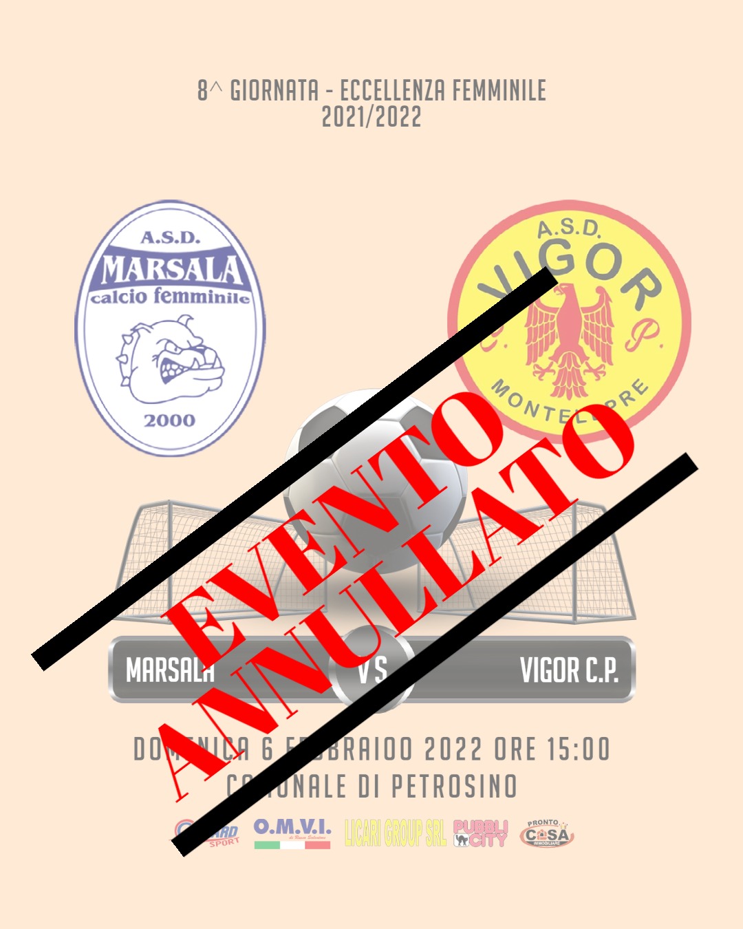 Calcio Femminile: la Vigor non si presenta contro il Marsala causa Covid