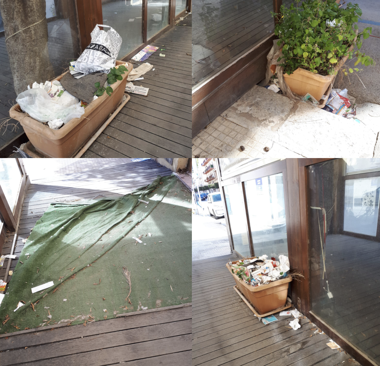 Marsala: gazebo maltenuto rischia di far cadere i passanti