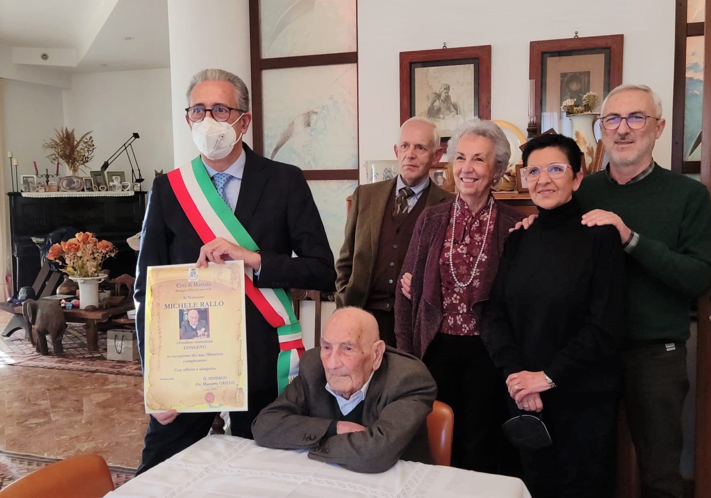 Marsala: il più longevo è Michele Rallo che spegne 106 candeline