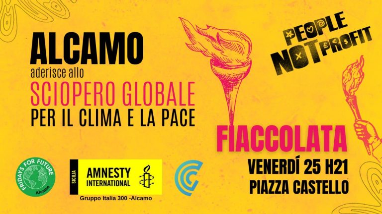 Ad Alcamo fiaccolata sul clima e la pace