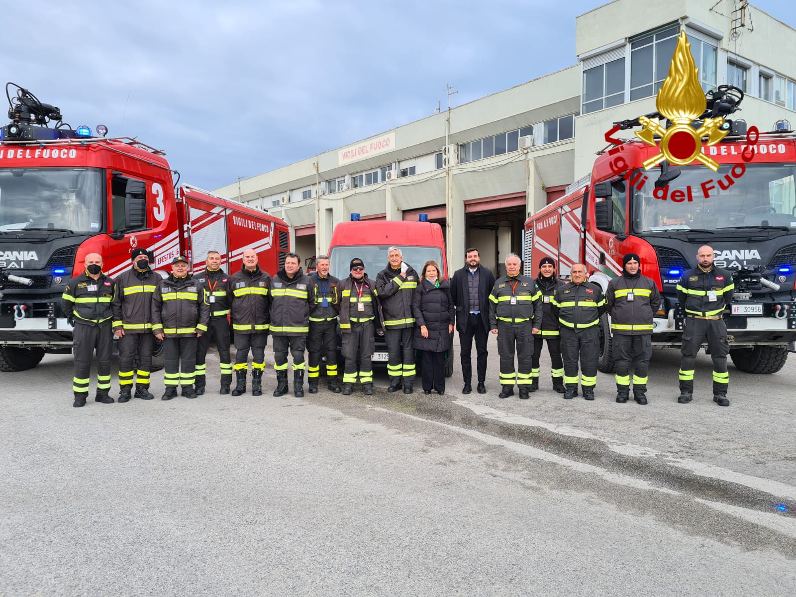 Pantelleria: il Sottosegretario Sibilia in visita istituzionale al distaccamento aeroportuale dei Vigili del Fuoco