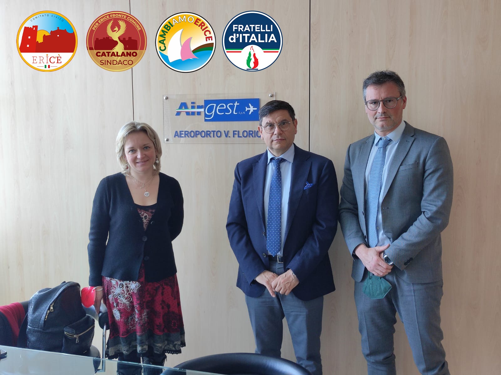 Comunali Erice, la candidata Silvana Catano incontra il Presidente di Airgest a Birgi