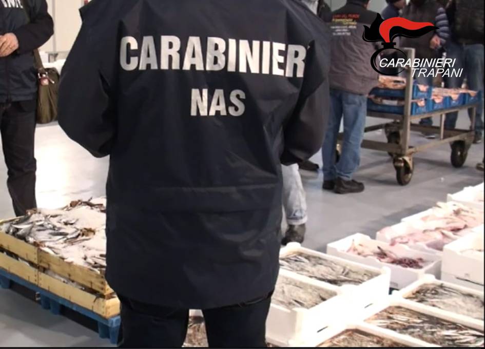 Trapani: Nas sequestrano 143 chili di prodotti ittici da un’azienda