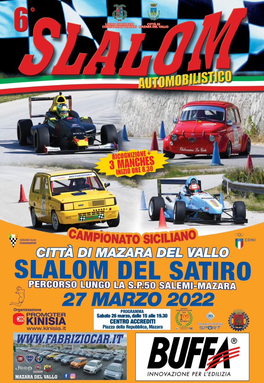Automobilismo: domani 27 marzo via allo Slalom del Satiro