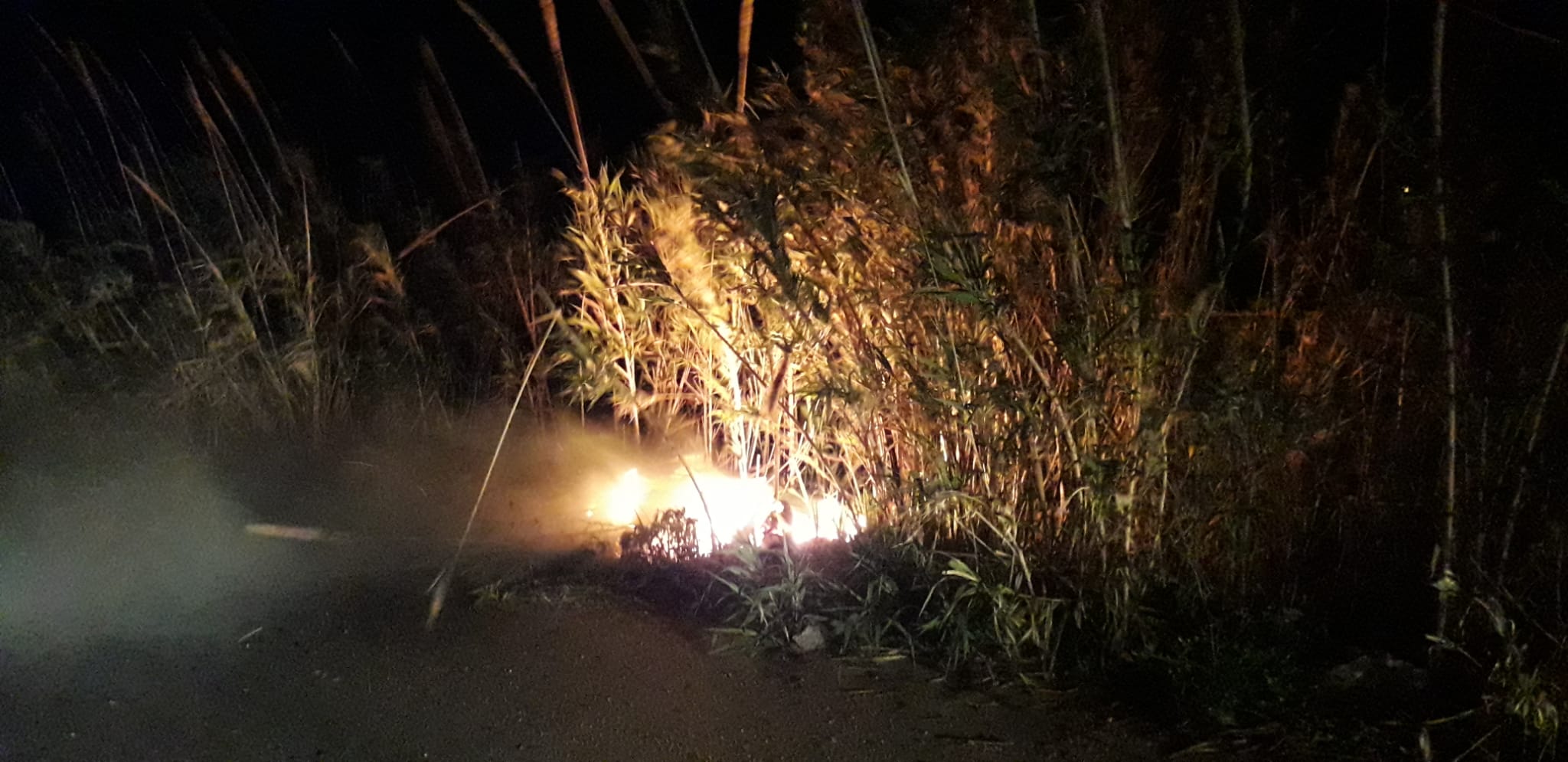 Marsala: incendio di rifiuti in contrada Berbaro tra i canneti