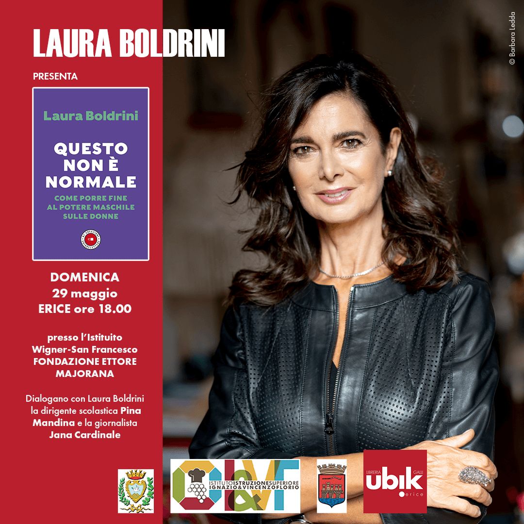 Laura Boldrini presenta a Erice il suo libro “Questo non è normale”