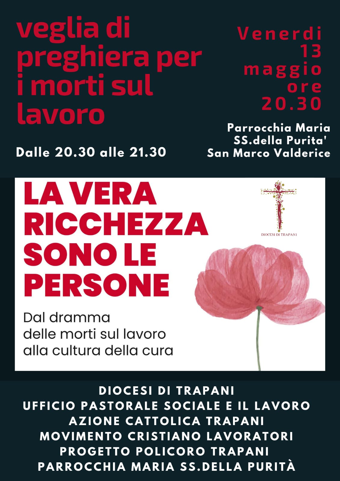 Morti sul lavoro, a Valderice una veglia di preghiera