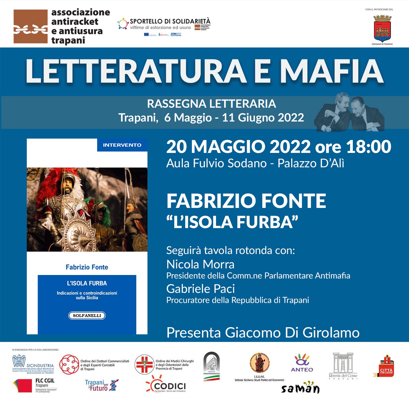 A Trapani una tavola rotonda su “L’Isola furba” di Fabrizio Fonte