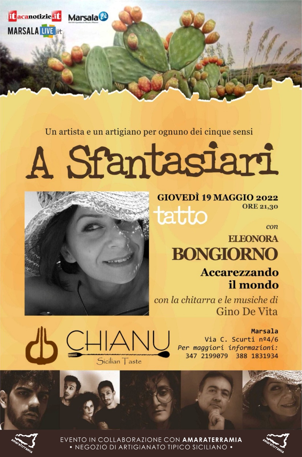 “A Sfantasiari”: a “U Chianu” l’attrice Eleonora Bongiorno