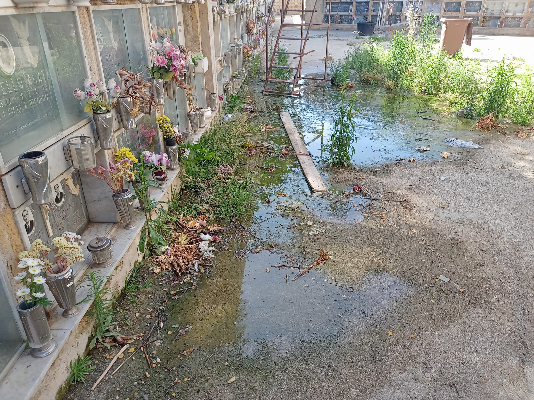 Marsala, disservizi al cimitero urbano