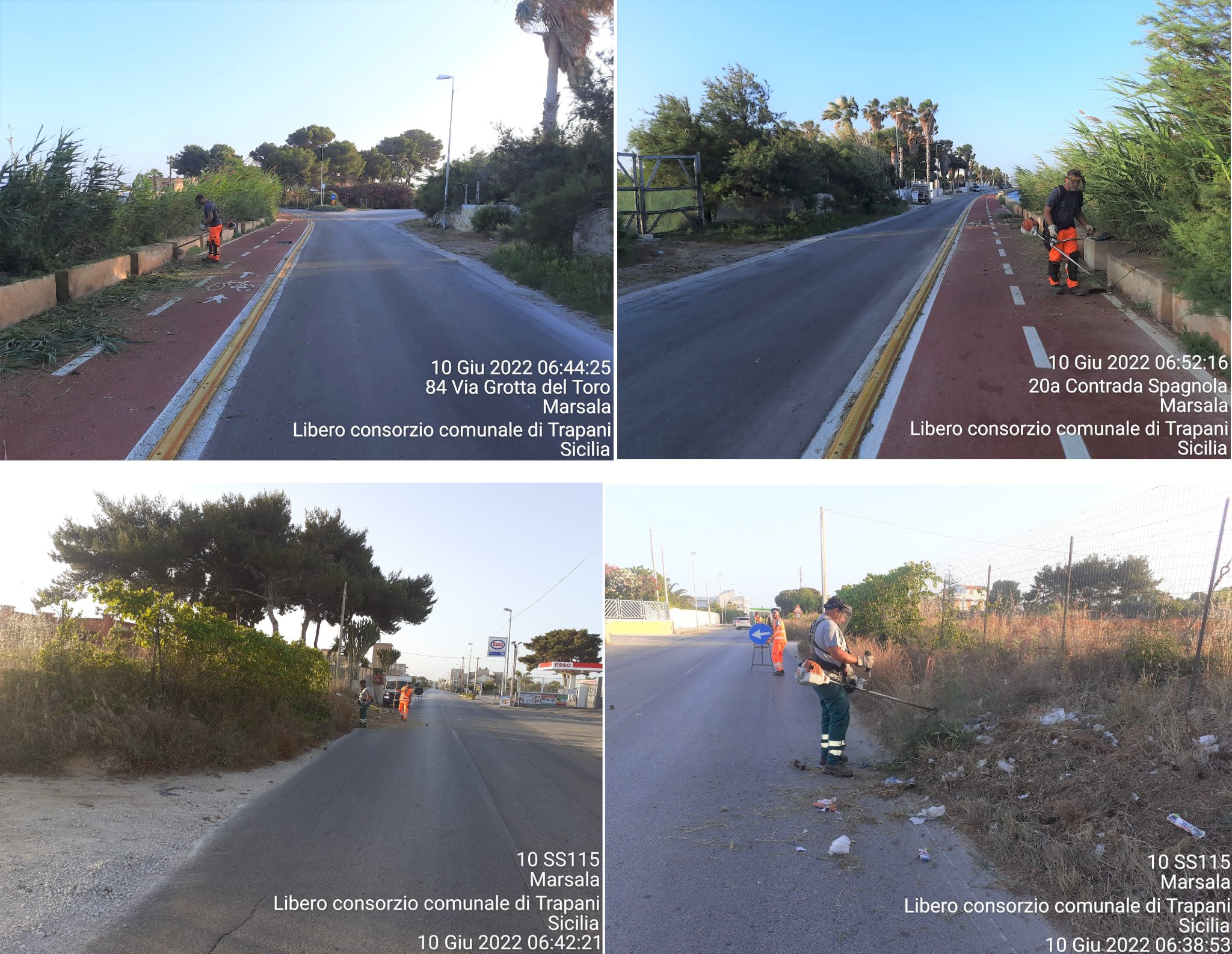 Marsala: continua la pulizia del verde in via Mazara e allo Stagnone