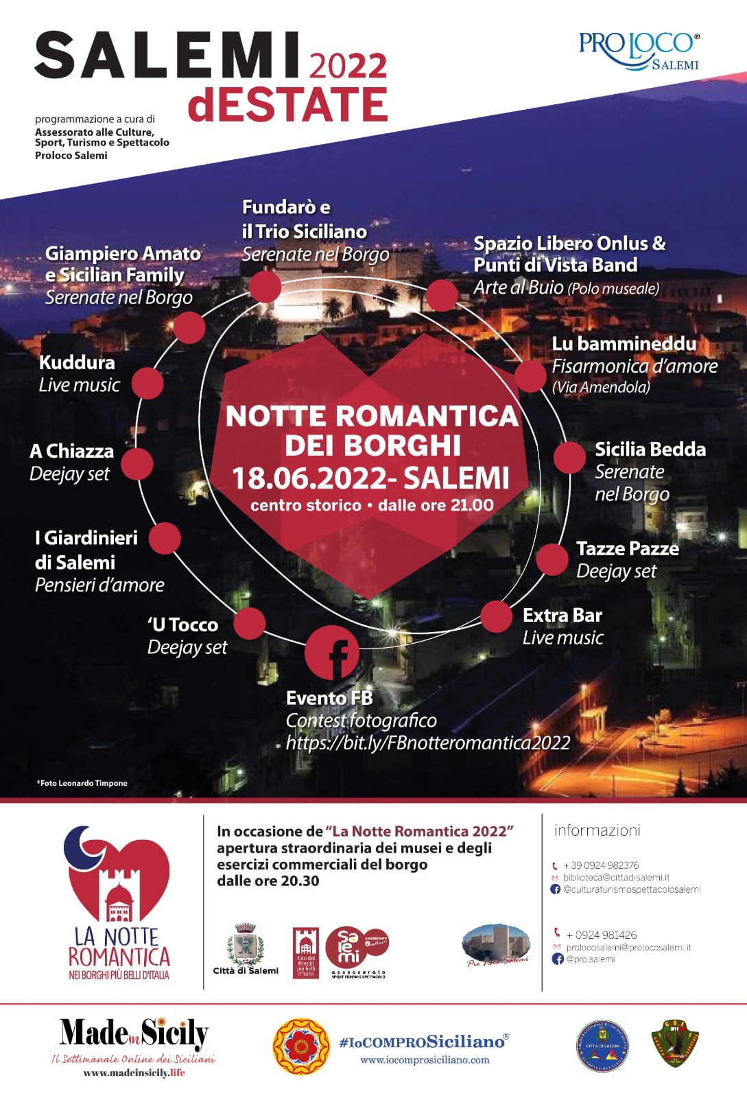 A Salemi un sabato con la “Notte Romantica dei Borghi – Balconi d’amore”