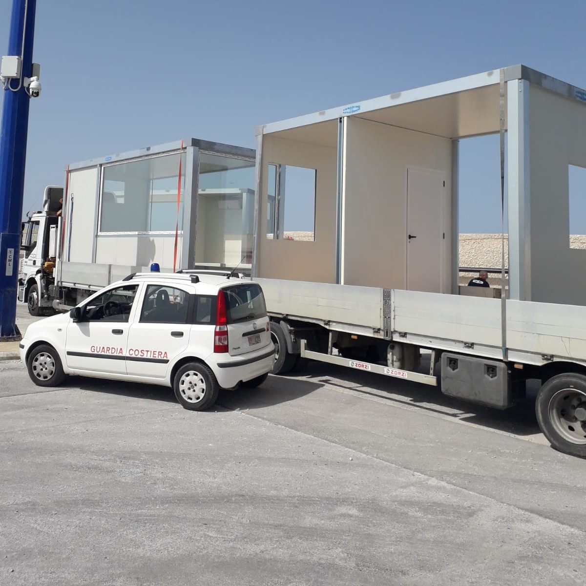Mazara: si monta la stazione marittima prefabbricata al porto nuovo
