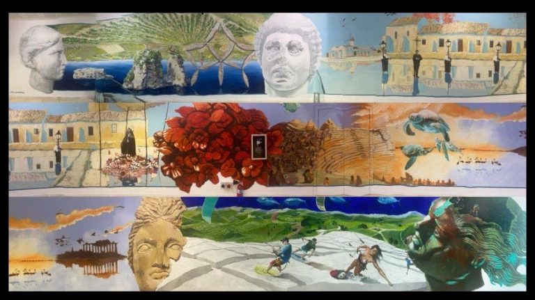 Trentennale di Airgest, a Birgi il murales “ossimoro” di Igor Scalisi Palminteri