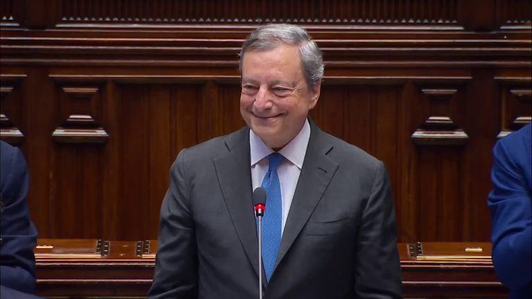 Draghi alla Camera “Grazie per il lavoro fatto insieme”