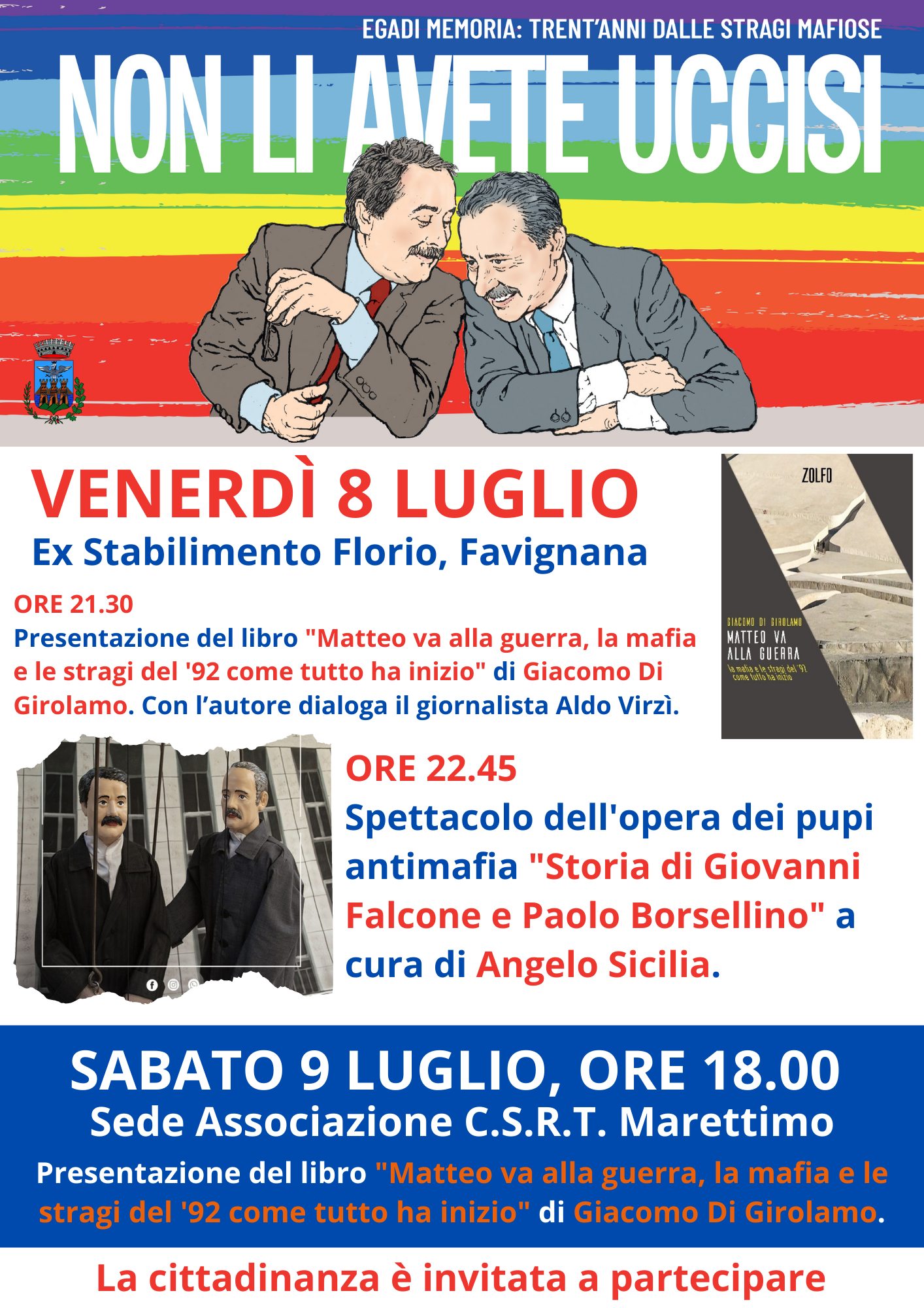 “Egadi Memoria: trent’anni dalle stragi mafiose” weekend di appuntamenti