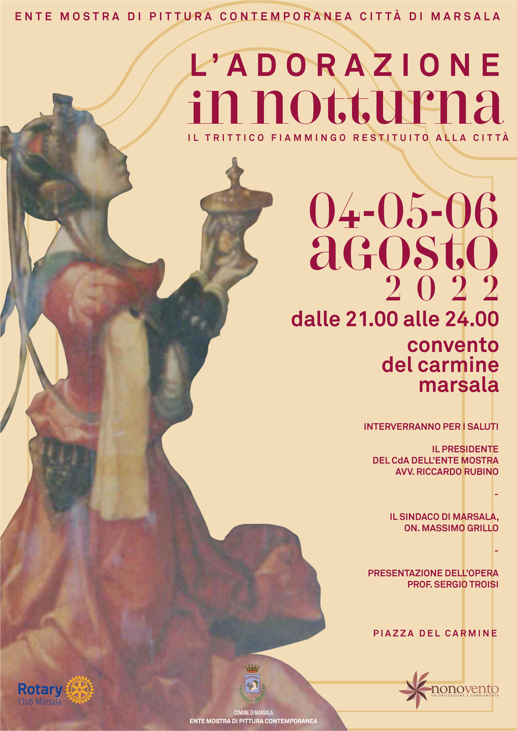 Il Trittico fiammingo dei Re Magi, esposizione notturna al Carmine