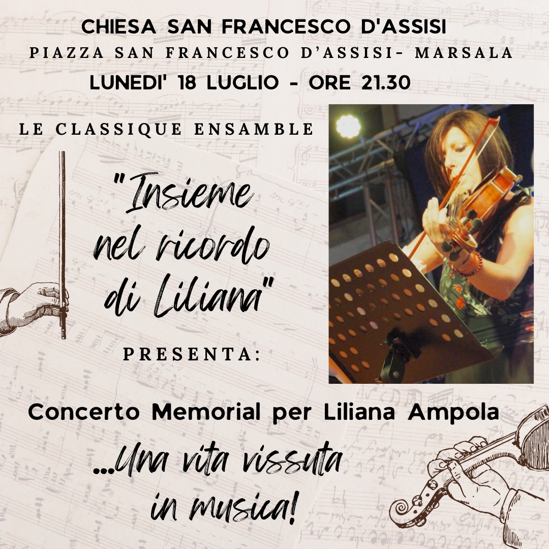 Marsala: Insieme nel ricordo di Liliana, concerto in Chiesa San Francesco