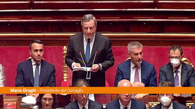 Draghi “Nella maggioranza è venuta meno la coesione”