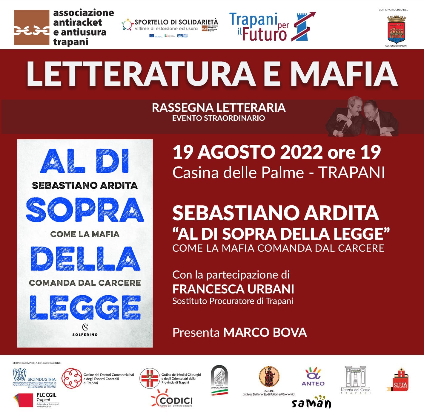 Trapani, l’associazione antiracket organizza due eventi
