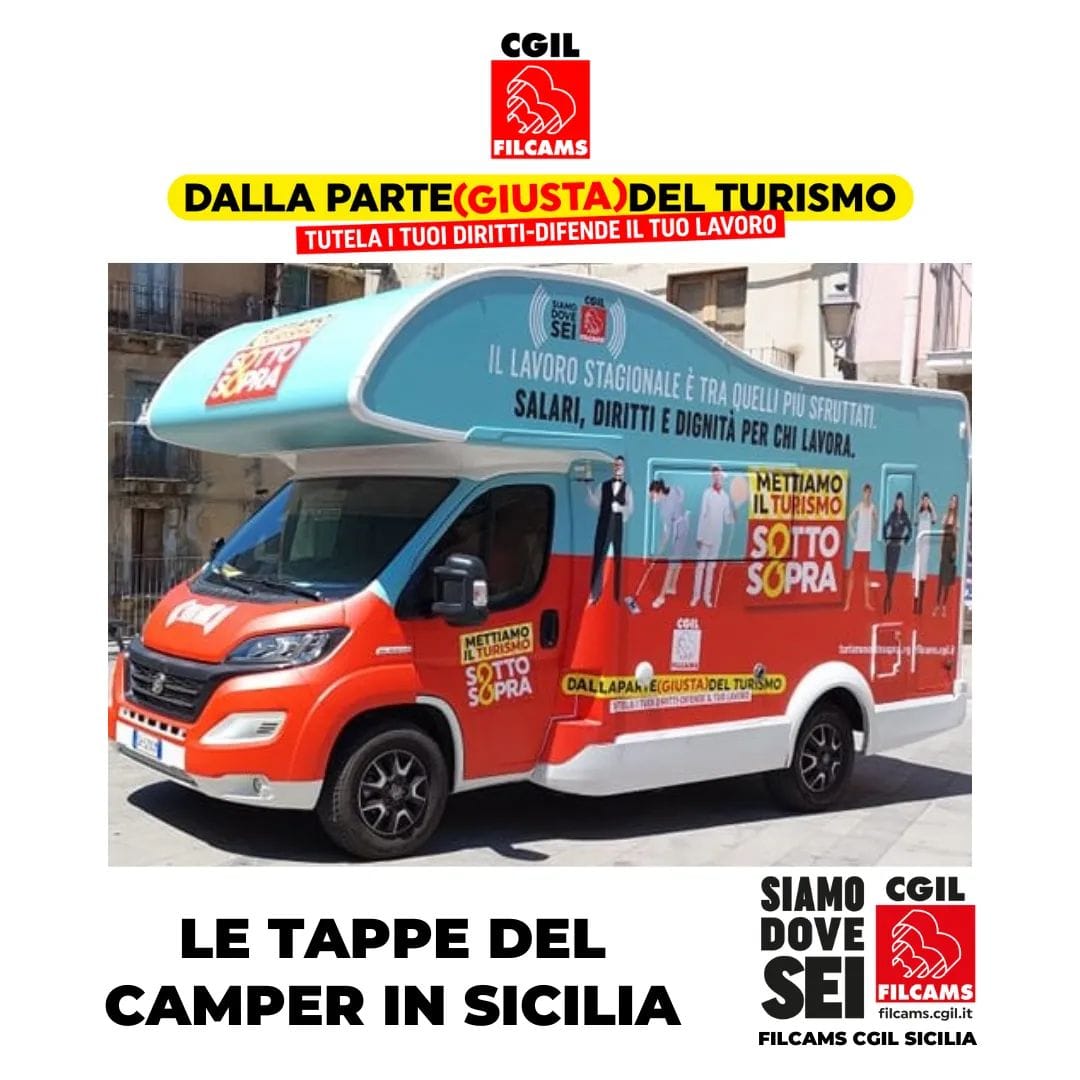 Cgil: A Selinunte il camper per promuovere i diritti dei lavoratori del turismo