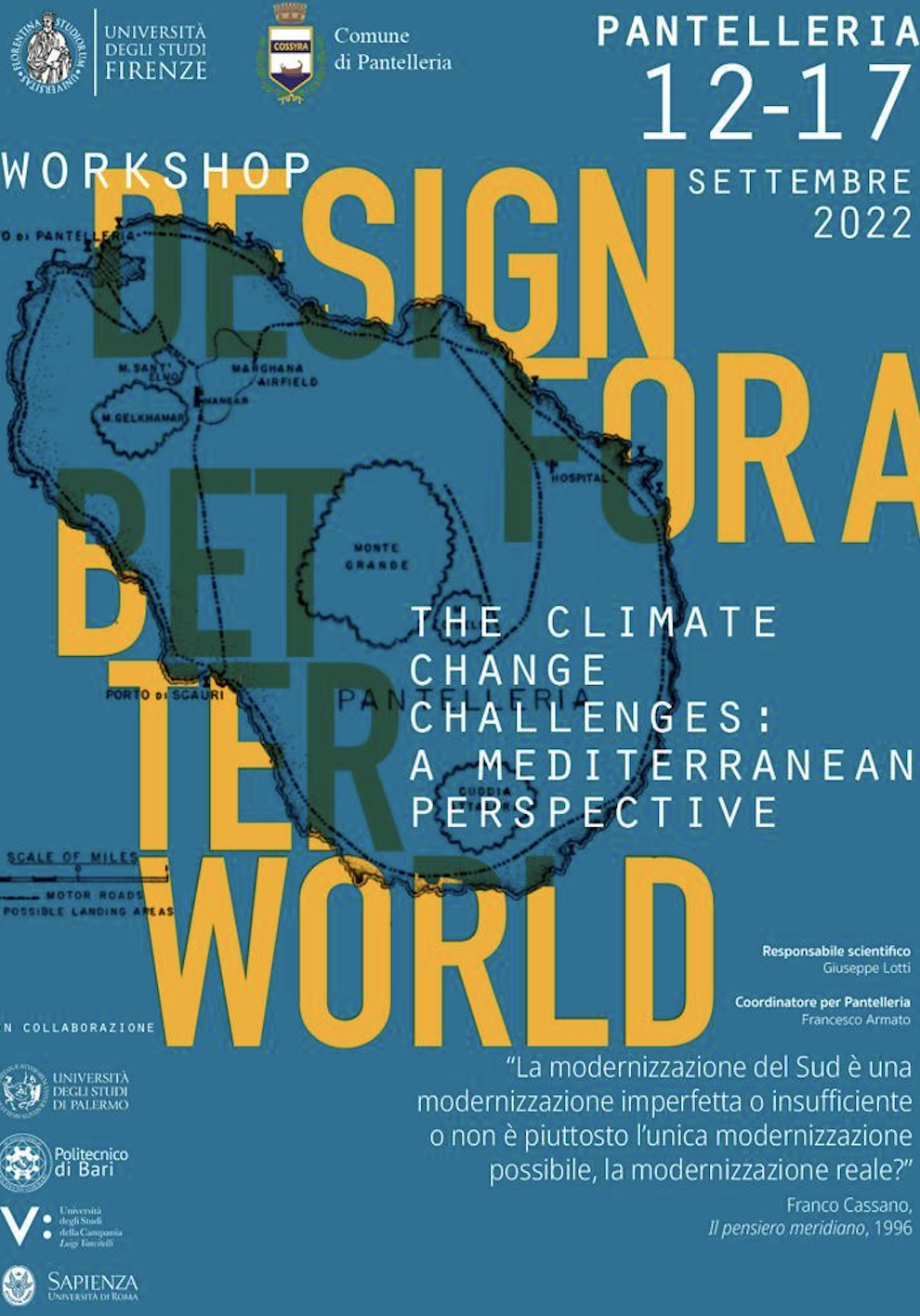 A Pantelleria “Design for a better World”, workshop con esperti del settore