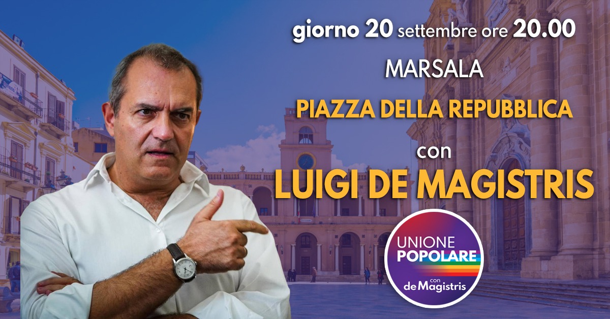 Elezioni, a Marsala incontro con Luigi De Magistris