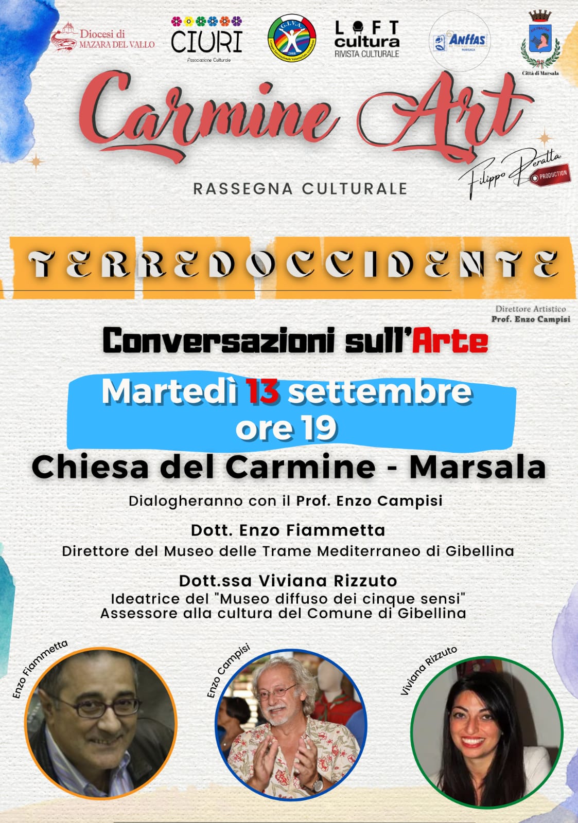 Carmine Art e le Conversazioni sull’Arte, ospiti Enzo Fiammetta e Viviana Rizzuto