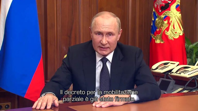 Putin “Al via mobilitazione parziale, l’Occidente vuole distruggerci”