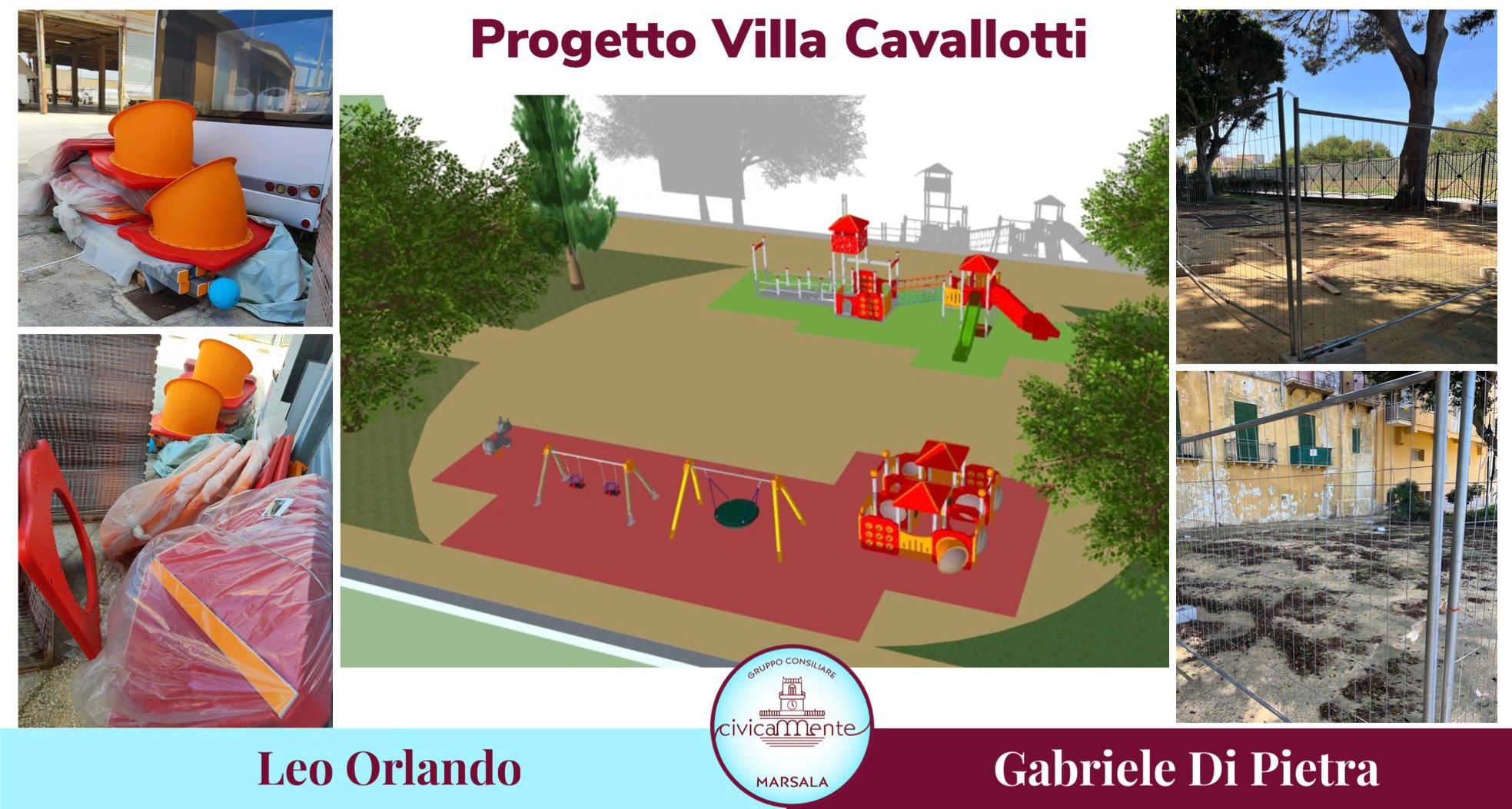 Marsala, Civicamente: “Giochi per Villa Cavallotti lasciati all’Autoparco”