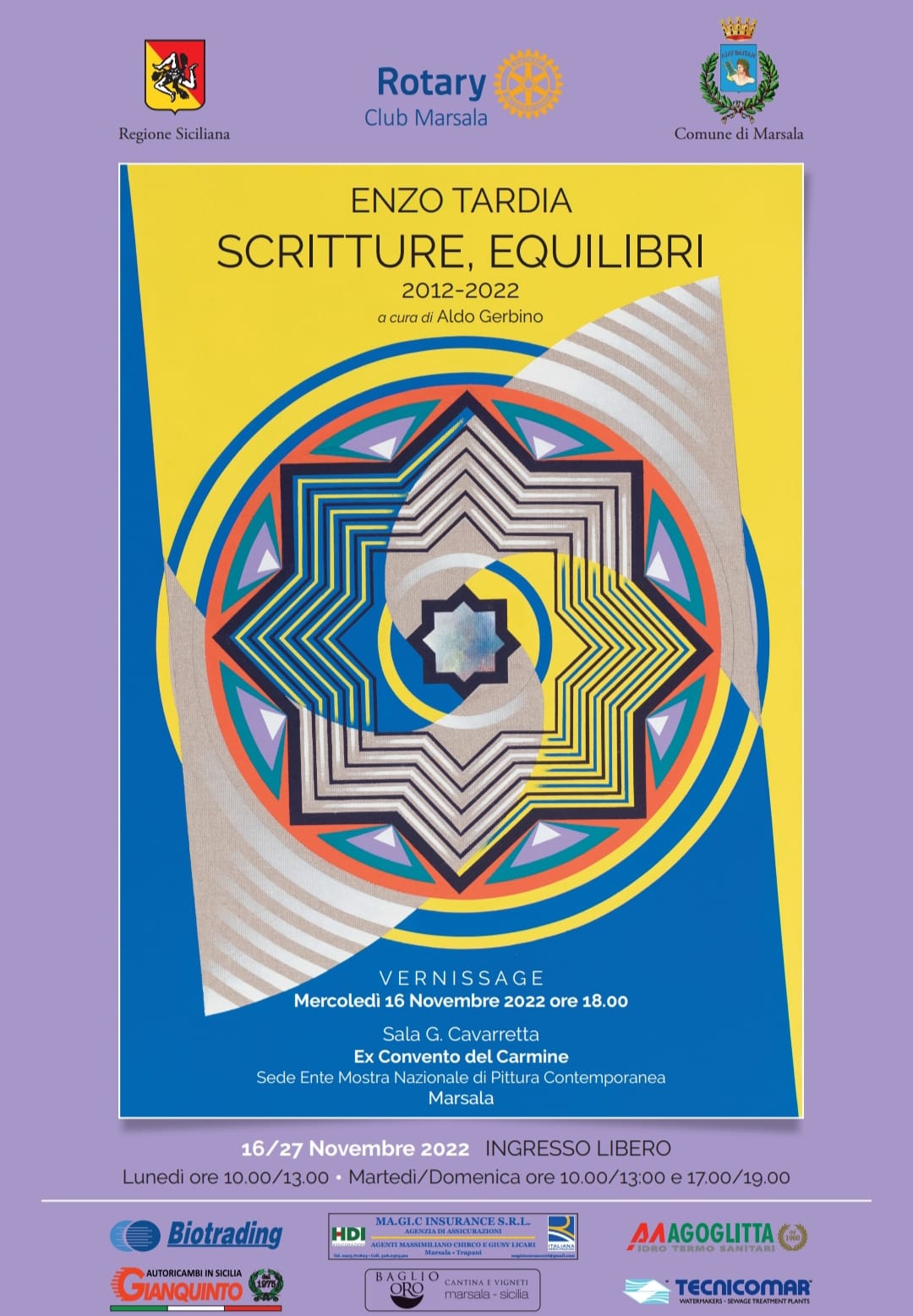 Vernissage al Carmine, musical e libri: i prossimi eventi a Marsala